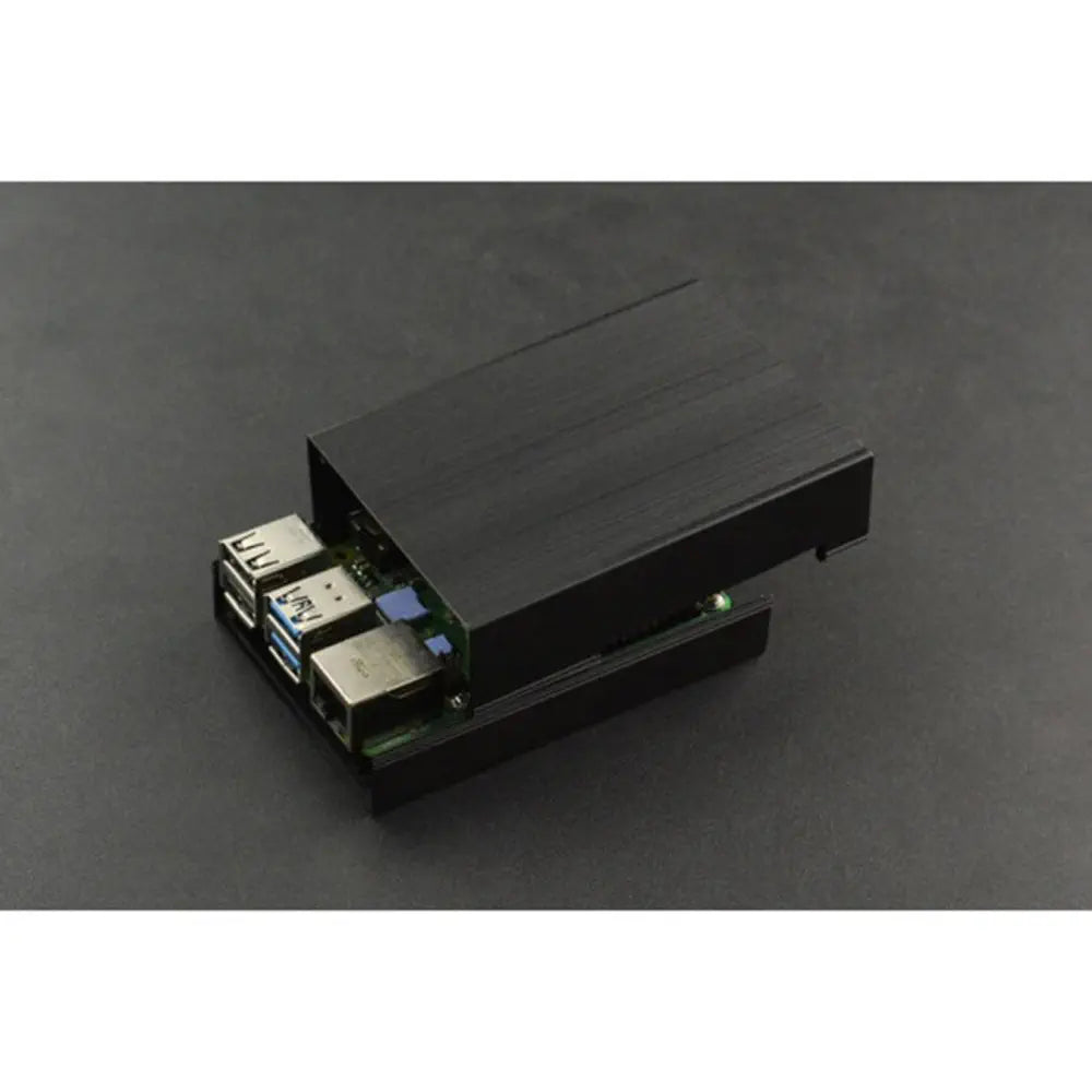 Raspberry Pi4用 ヒートシンク＆ファン搭載 メタルケース