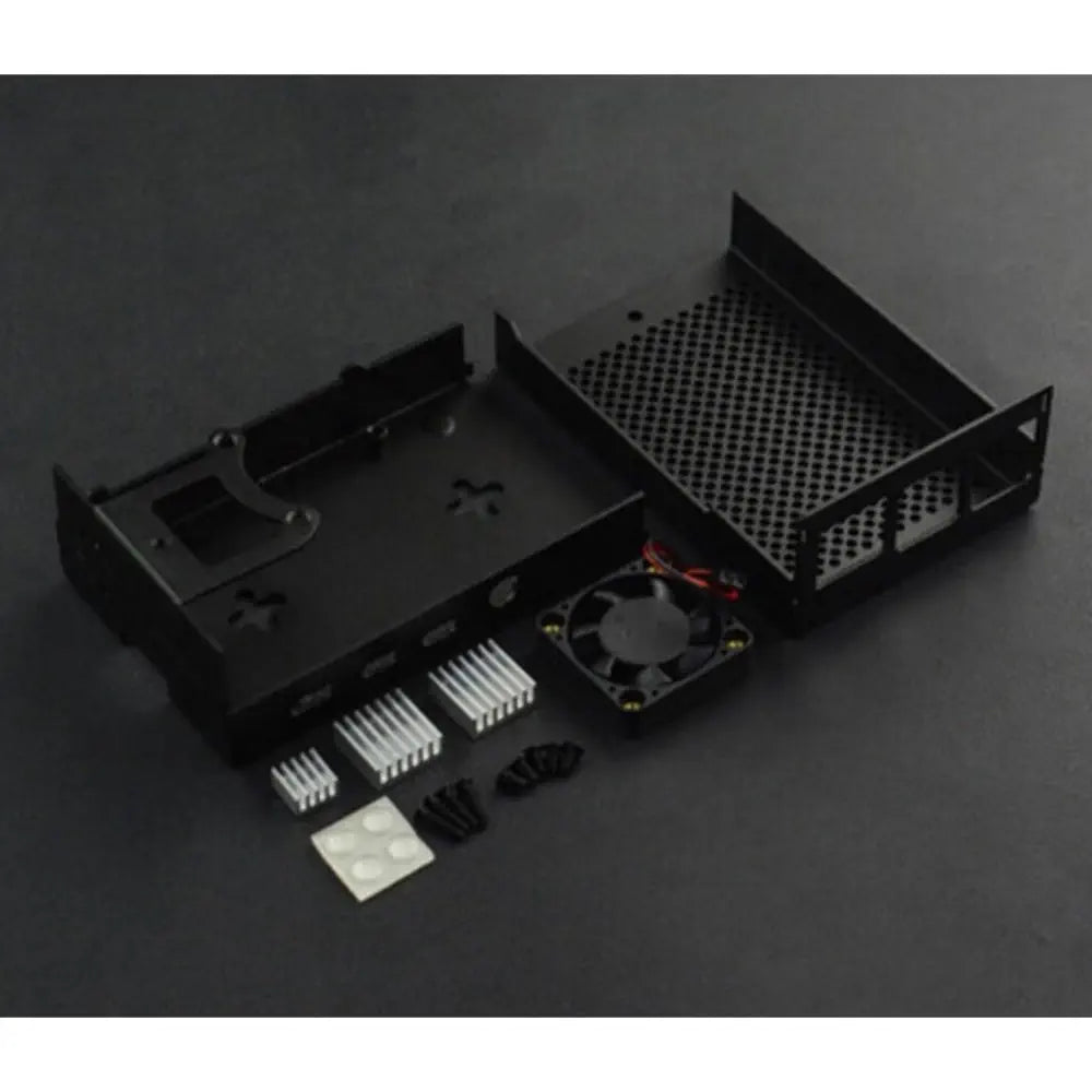 Raspberry Pi4用 ヒートシンク / ファン付き アルミニウムケース