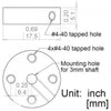 Pololu ユニバーサルアルミ 3mm マウントハブ（4-40）