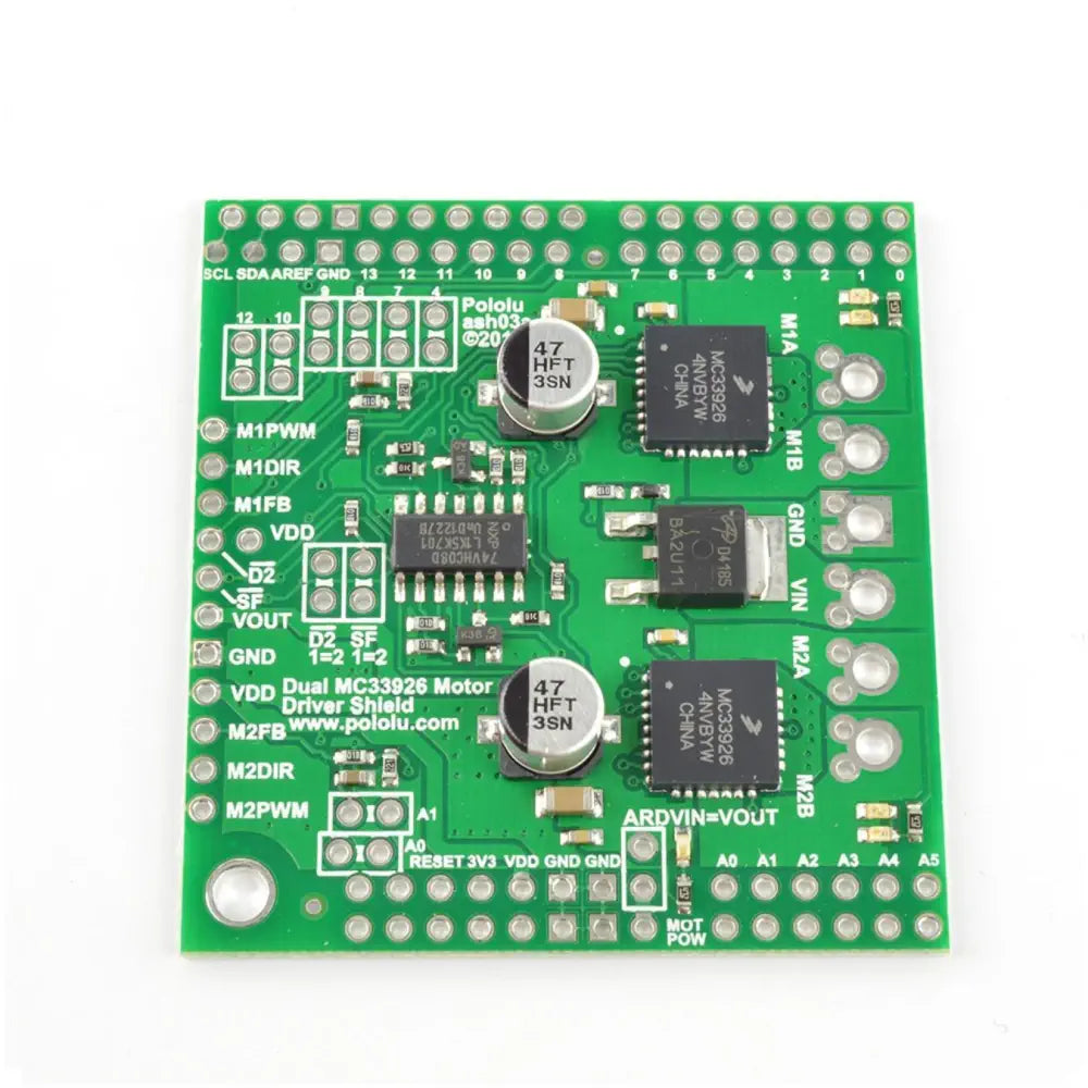 Pololu デュアル MC33926 モータードライバーシールド Arduino用