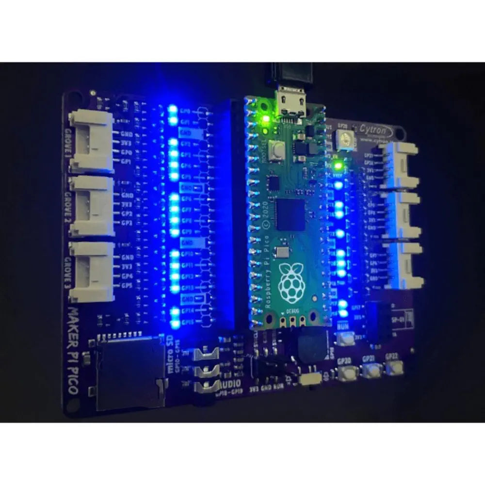 Maker Pi Pico (Pi Picoなし) : 初心者向け Raspberry Pi Pico 簡素化ボード