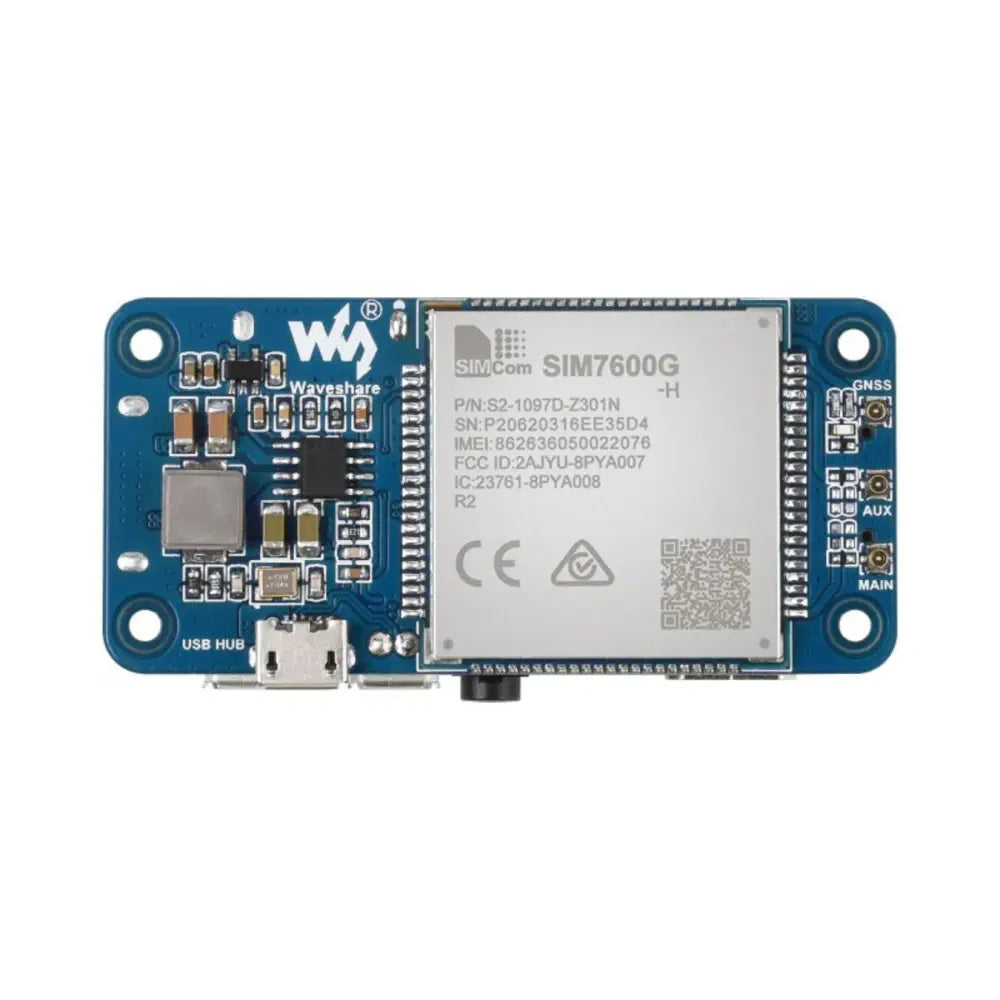 Raspberry Pi LTE Cat-4用SIM7600G-H 4G HAT（B）4G / 3G / 2G GNSS対応