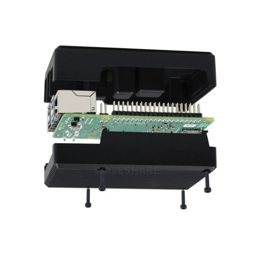 Raspberry Pi 4用アルミストライプ溝付きケース（内部ヒートシンクピラー付き）
