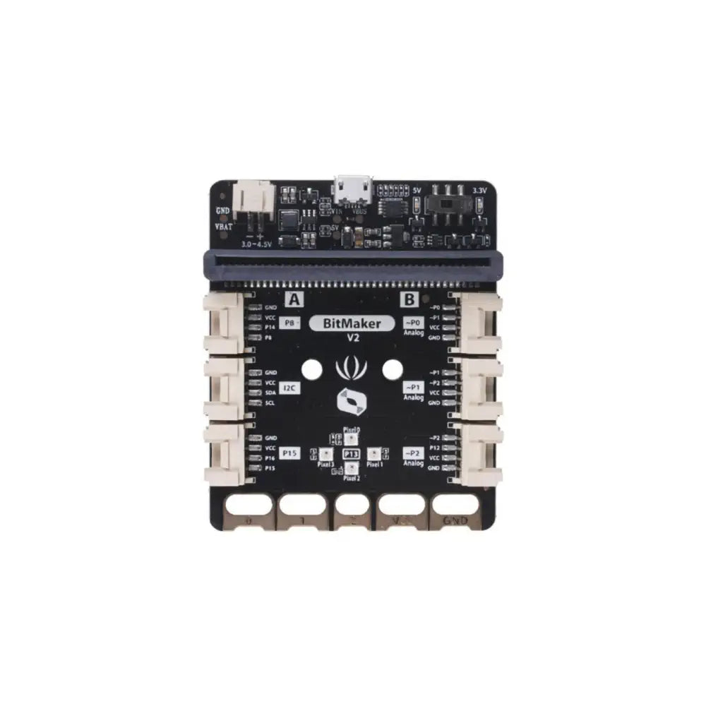 BitMaker_V2 JST 2.0 バッテリコネクタ および 6 x Groveコネクタ