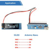 0.91インチ I2C OLEDディスプレイモジュール 青色 I2C OLED スクリーンドライバ  DC3.3〜5V（5個）