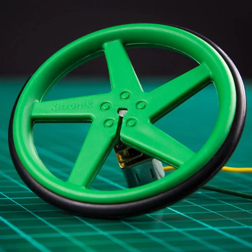 Dシャフトモーター用 63mmホイール - グリーン（2個入り）
