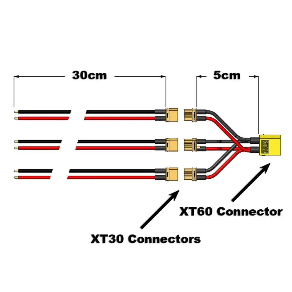 Lynxmotion - A4WD3 電源ワイヤハーネス XT60 - XT30