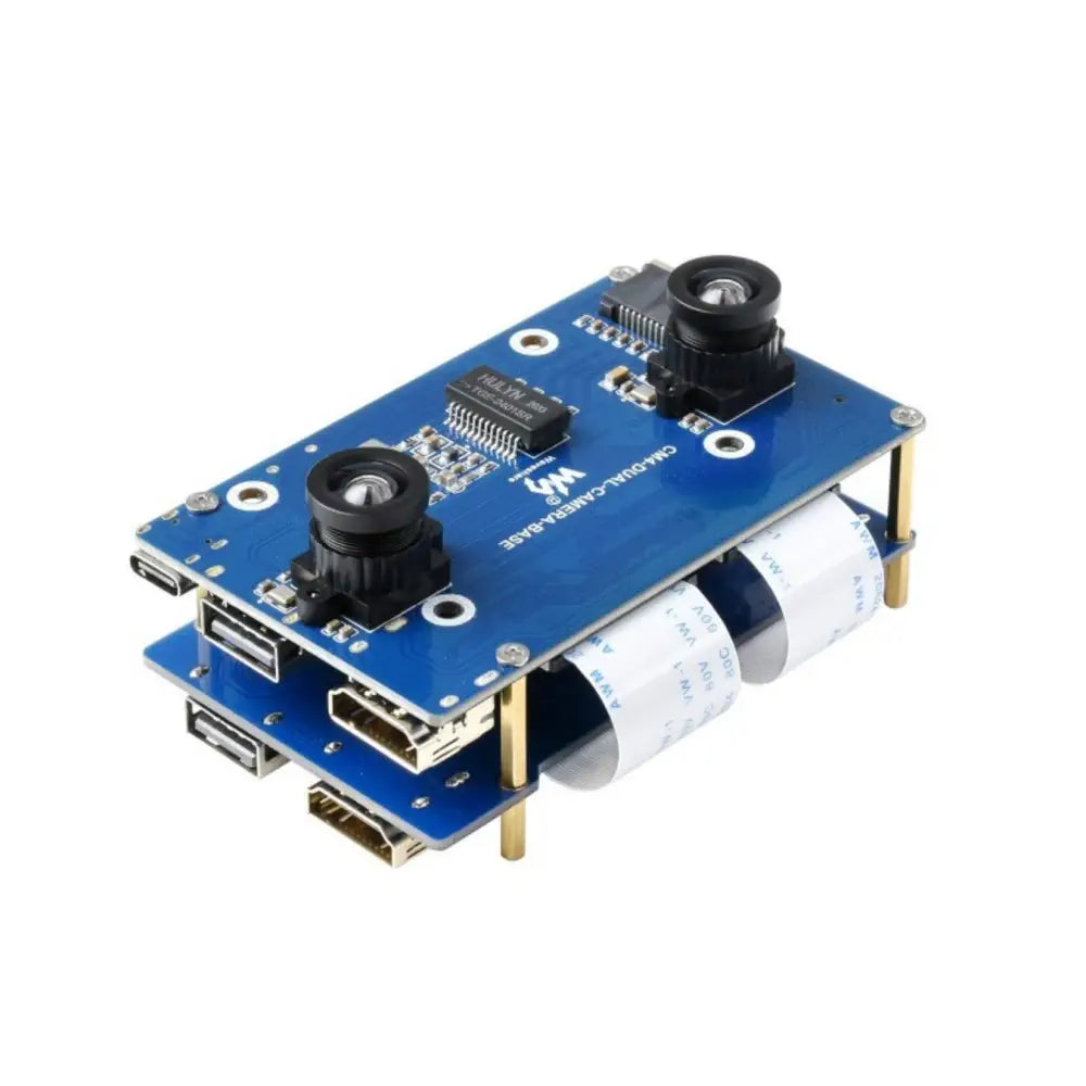 RPi CM4用 二眼カメラベースボード (インタフェースエクスパンダ および FFCなし)