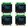 Adeept 0.96インチ OLEDモジュール 128 x 64 SSD1306 I2Cシリアル 自発光型ディスプレイ (4x)