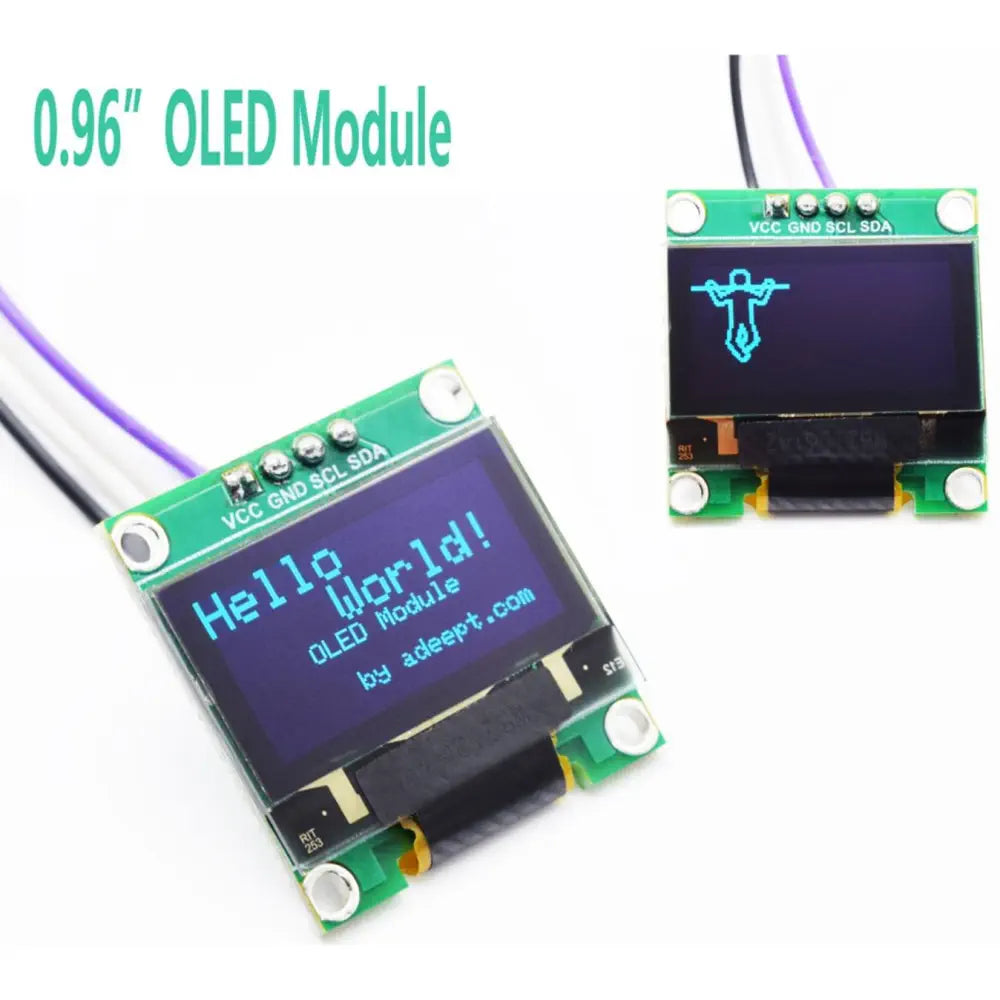 Adeept 0.96インチ OLEDモジュール 128 x 64 SSD1306 I2Cシリアル 自発光型ディスプレイ (4x)