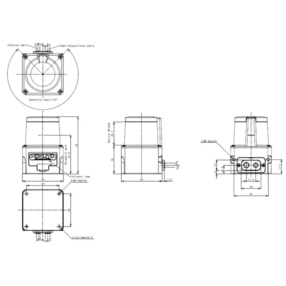 北陽 UST-05LX スキャニングレーザー距離計