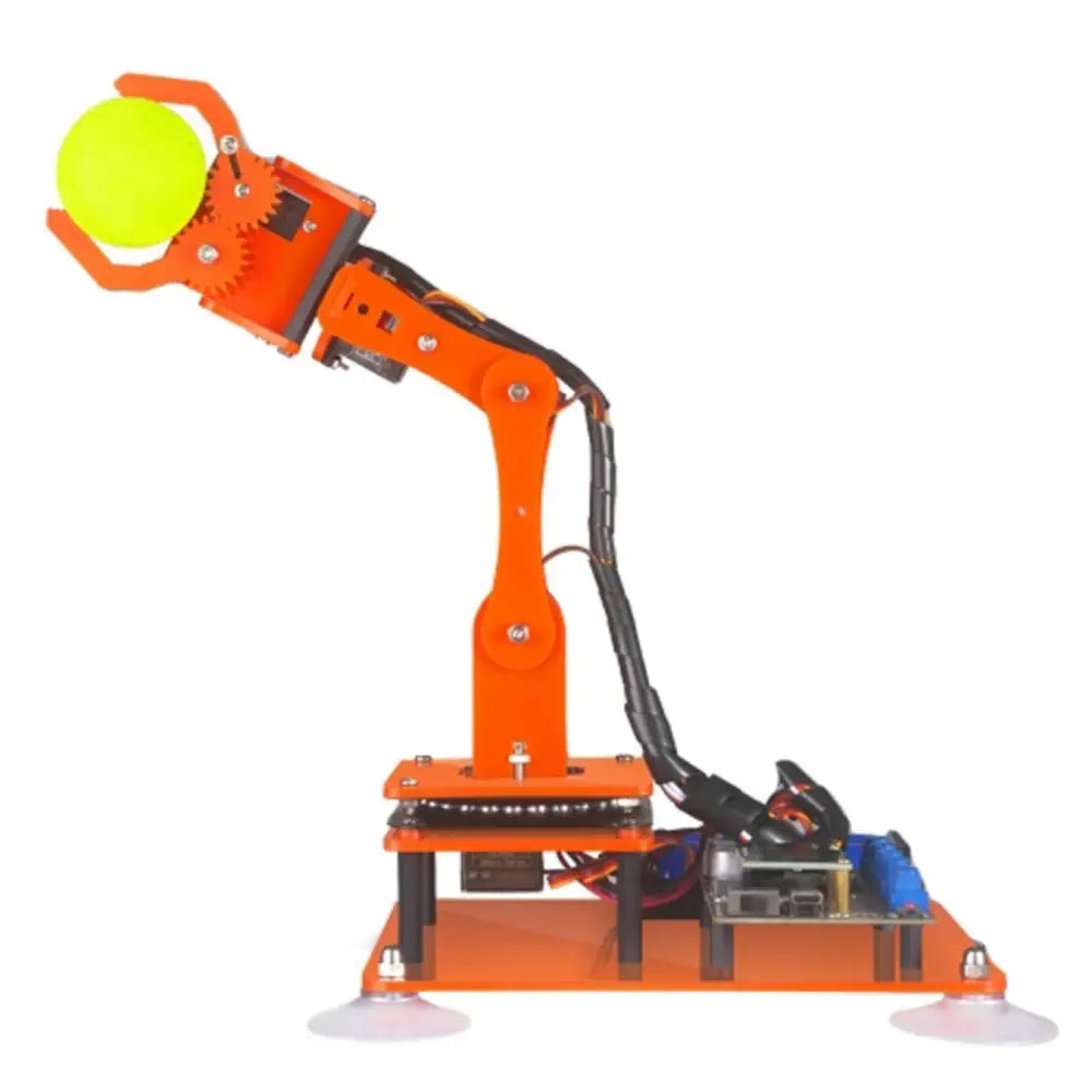 Adeept 5-DOF Arduino互換プログラマブルオレンジロボットアームキット、OLED ディスプレイ付き