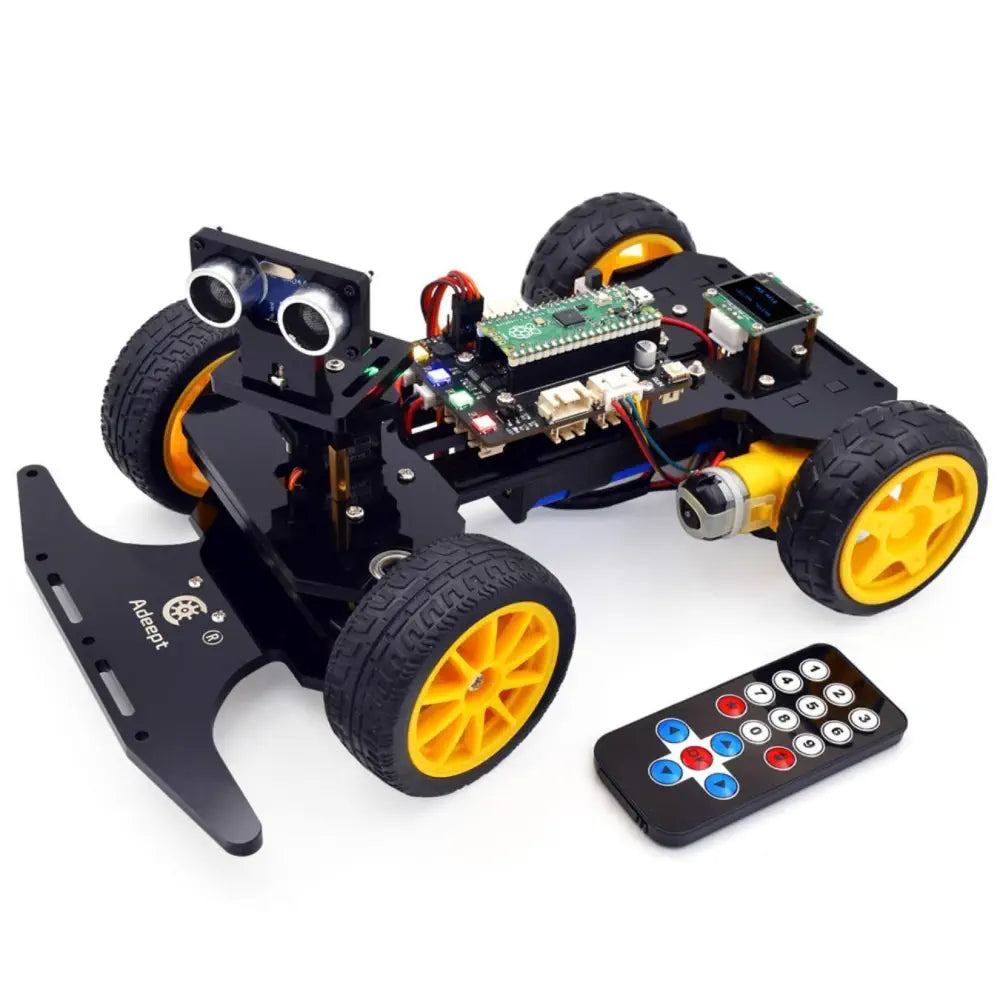Adeept スマート RCカー キット RPi Pico用、ライントラッキング、障害物回避、ディスプレイ付き
