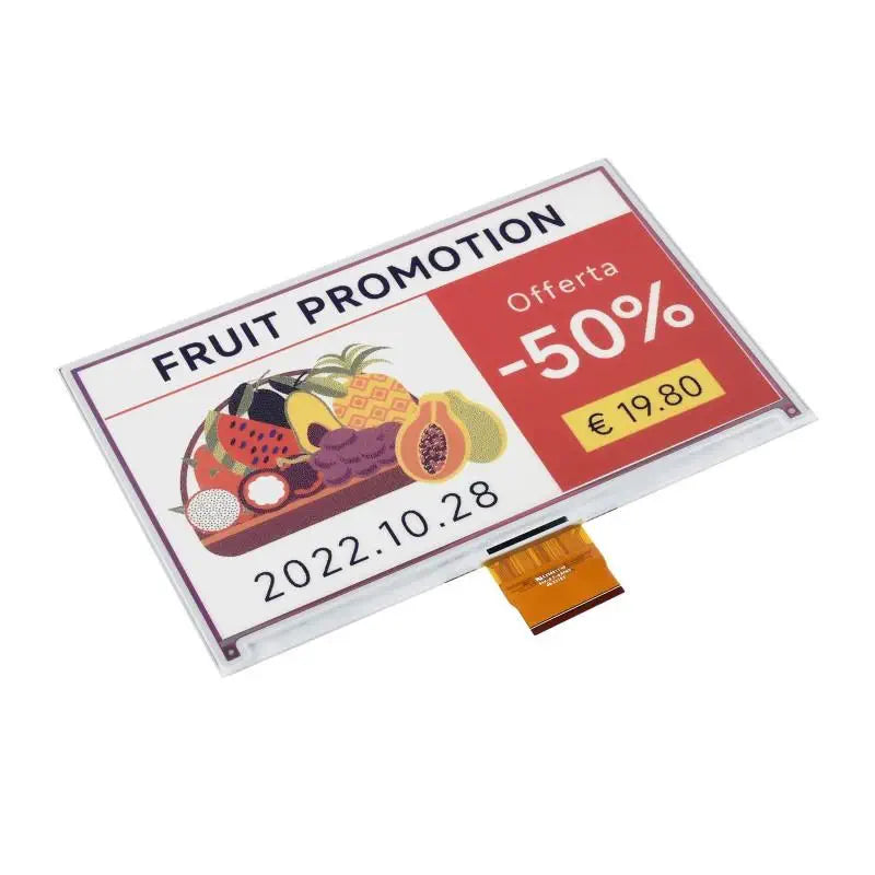7.3 inch ACeP 7色 電子ペーパー Eインク Rawディスプレイ 800 x 480ピクセル