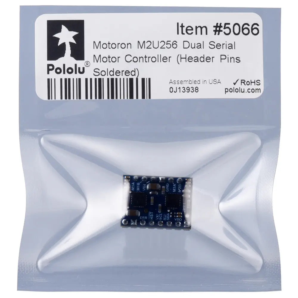 Pololu Motoron M2U256 デュアルシリアルモータコントローラ (ヘッダピンはんだ付け)