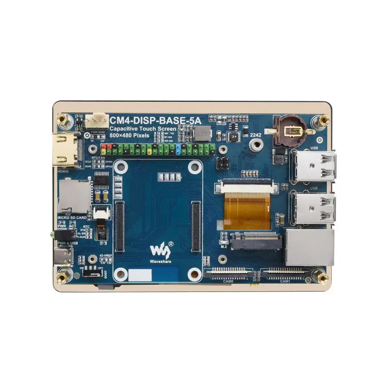 RPi CM4用 5 Inch 増設用 タッチスクリーン、PoEヘッダ、ギガビットイーサネット、4K出力