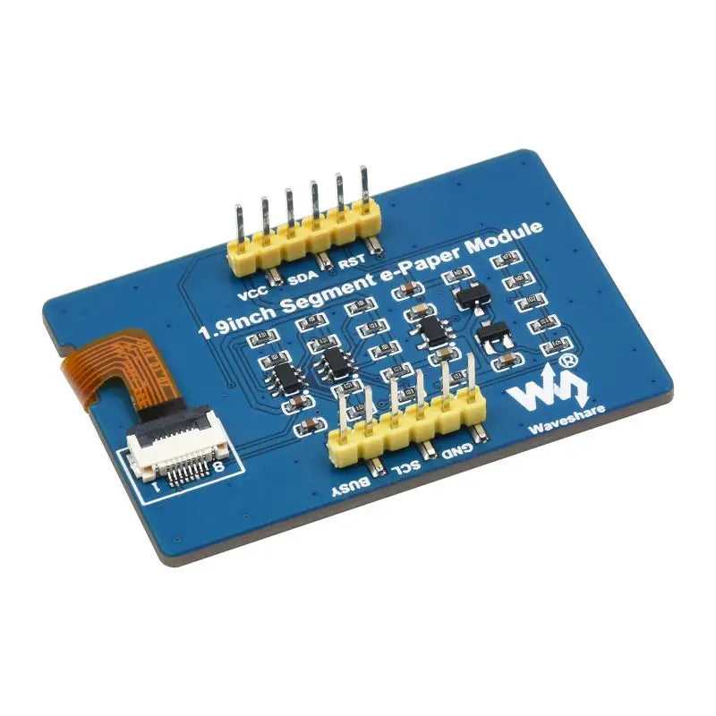Waveshare 1.9 Inch セグメント電子ペーパーモジュール 91セグメント I2Cバス