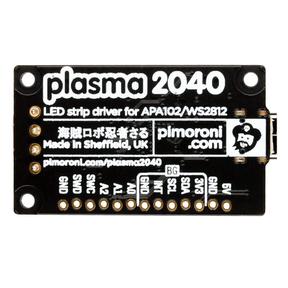 Pimoroni Plasma 2040 Neopixel & LED ストリップコントローラ