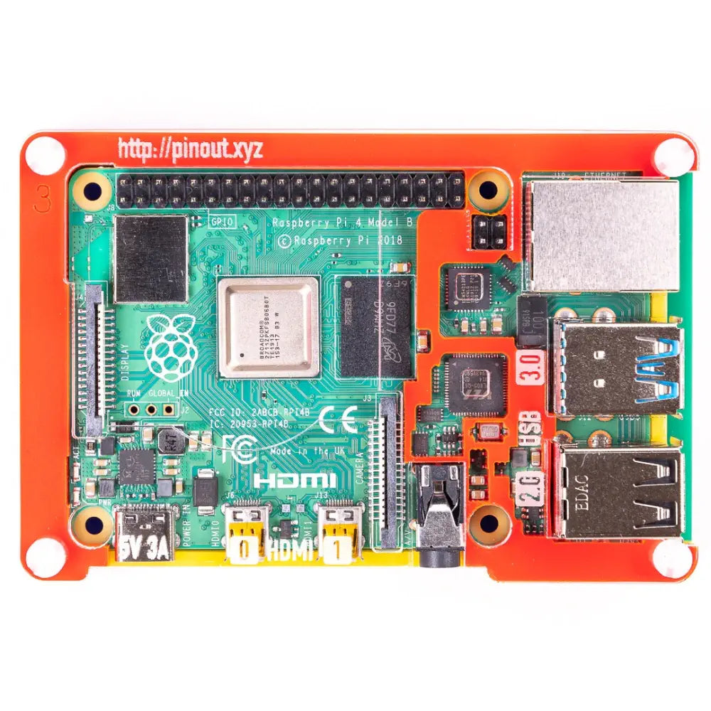 Pimoroni Pibow Coupé 4ケース Raspberry Pi 4用 (レインボー)