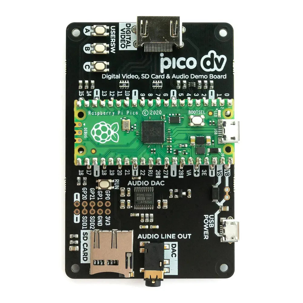 Pimoroni Pico DV デモ用ベース