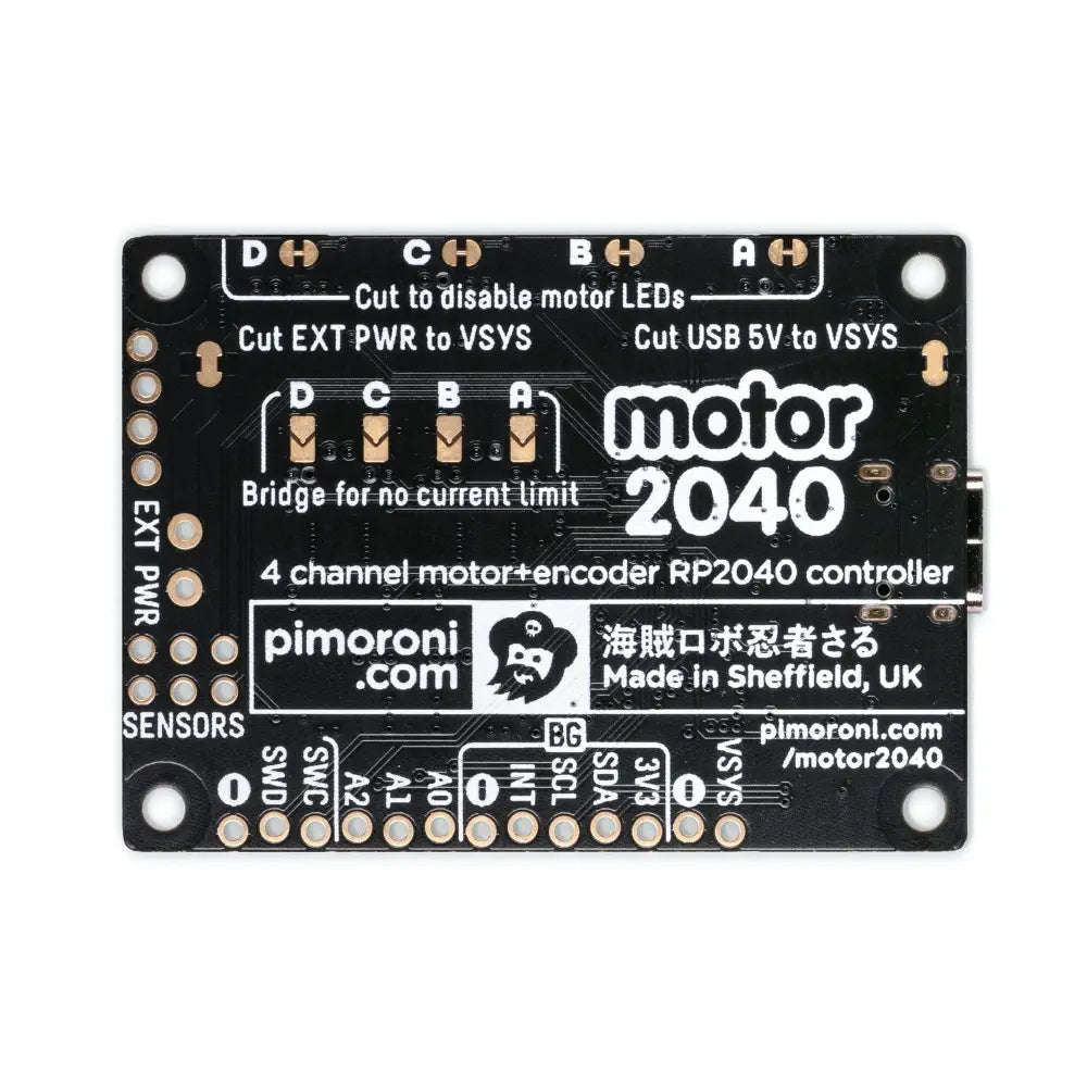 Pimoroni Motor 2040 クアッドモータコントローラ