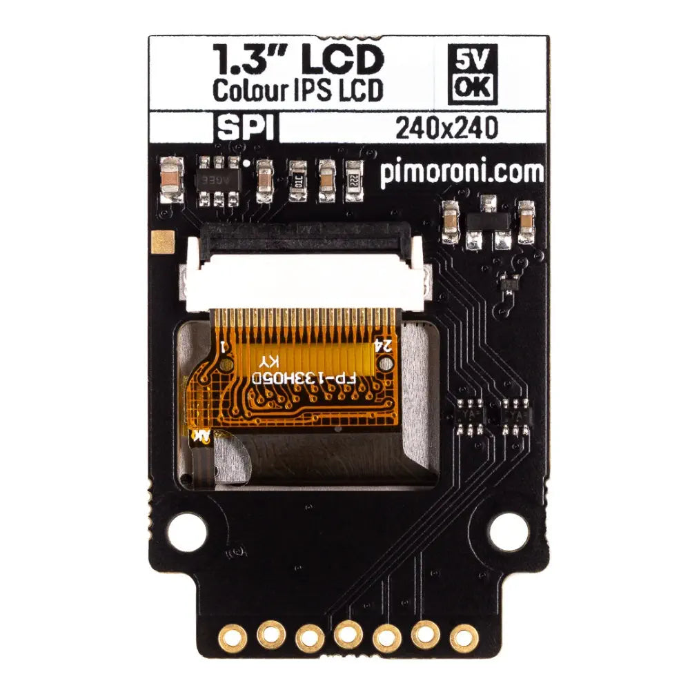 Pimoroni 1.3インチ SPI カラー 正方形 LCD (240x240) ブレイクアウト