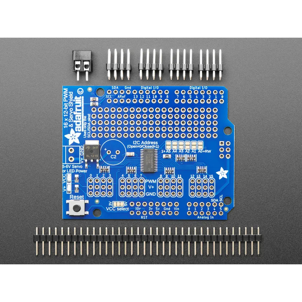 Adafruit 16チャンネル 12ビット PWM/サーボシールド - I2Cインタフェース