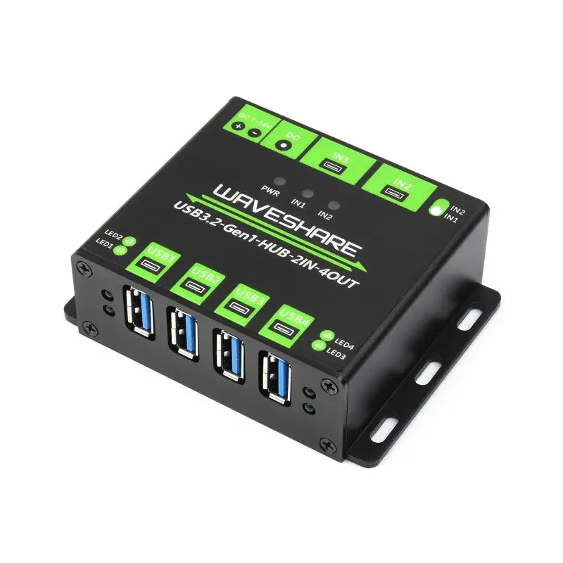 産業グレードUSBハブ 4 x USB 3.2ポート拡張 切り替え可能デュアル ホスト