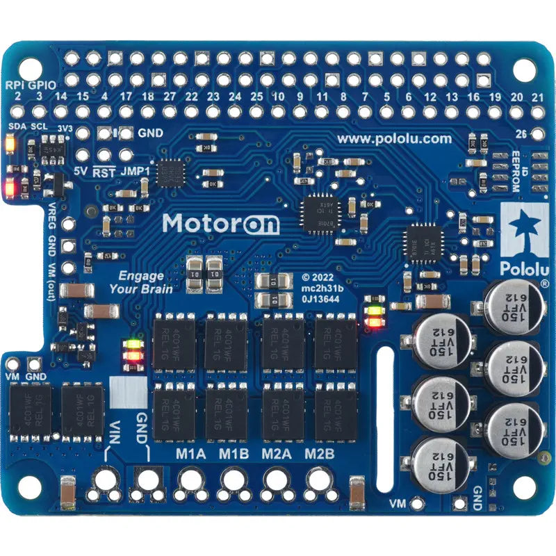 Pololu Motoron M2H18v20 Raspberry Pi用 デュアル高出力モータコントローラキット