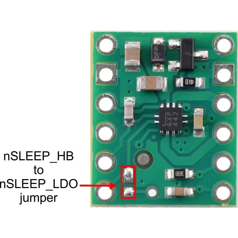 Pololu MP6550 シングル ブラシ付き DC モータドライバキャリア