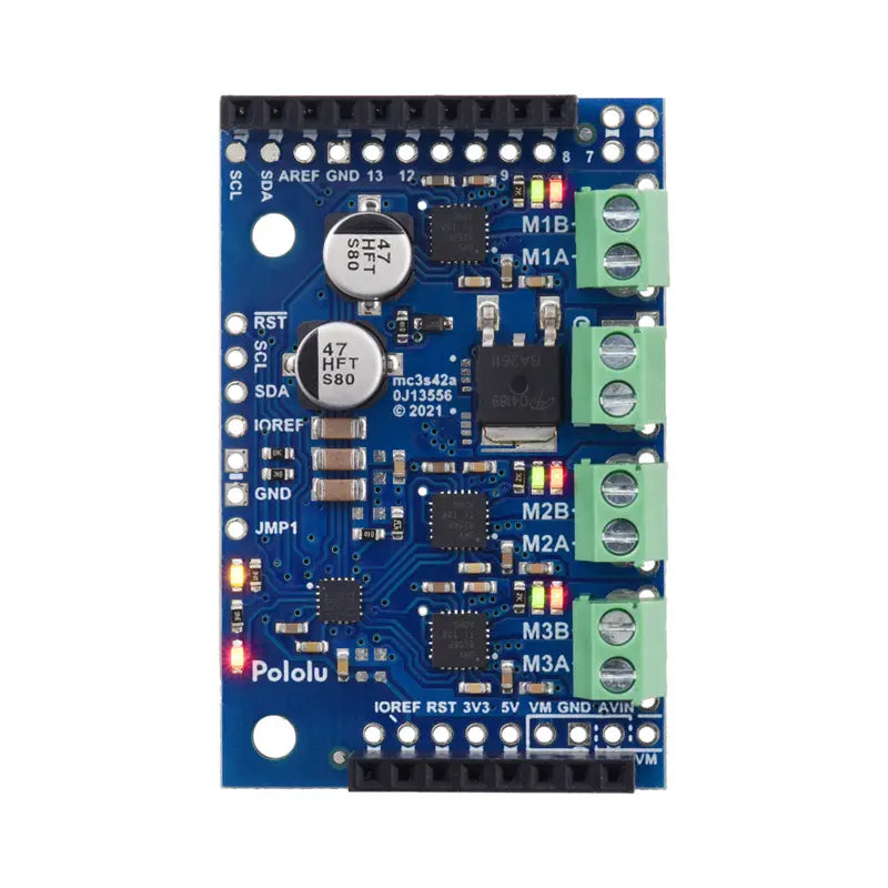 Motoron M3S256 Arduino 用トリプル モーター コントローラー シールド (コネクタなし)
