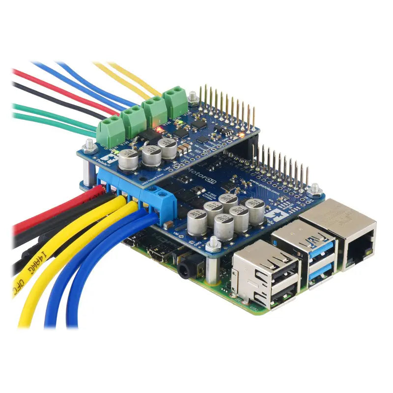 Motoron M2H24v16 Raspberry Pi用 デュアル高出力モータコントローラ (コネクタ / スタンドオフなし)