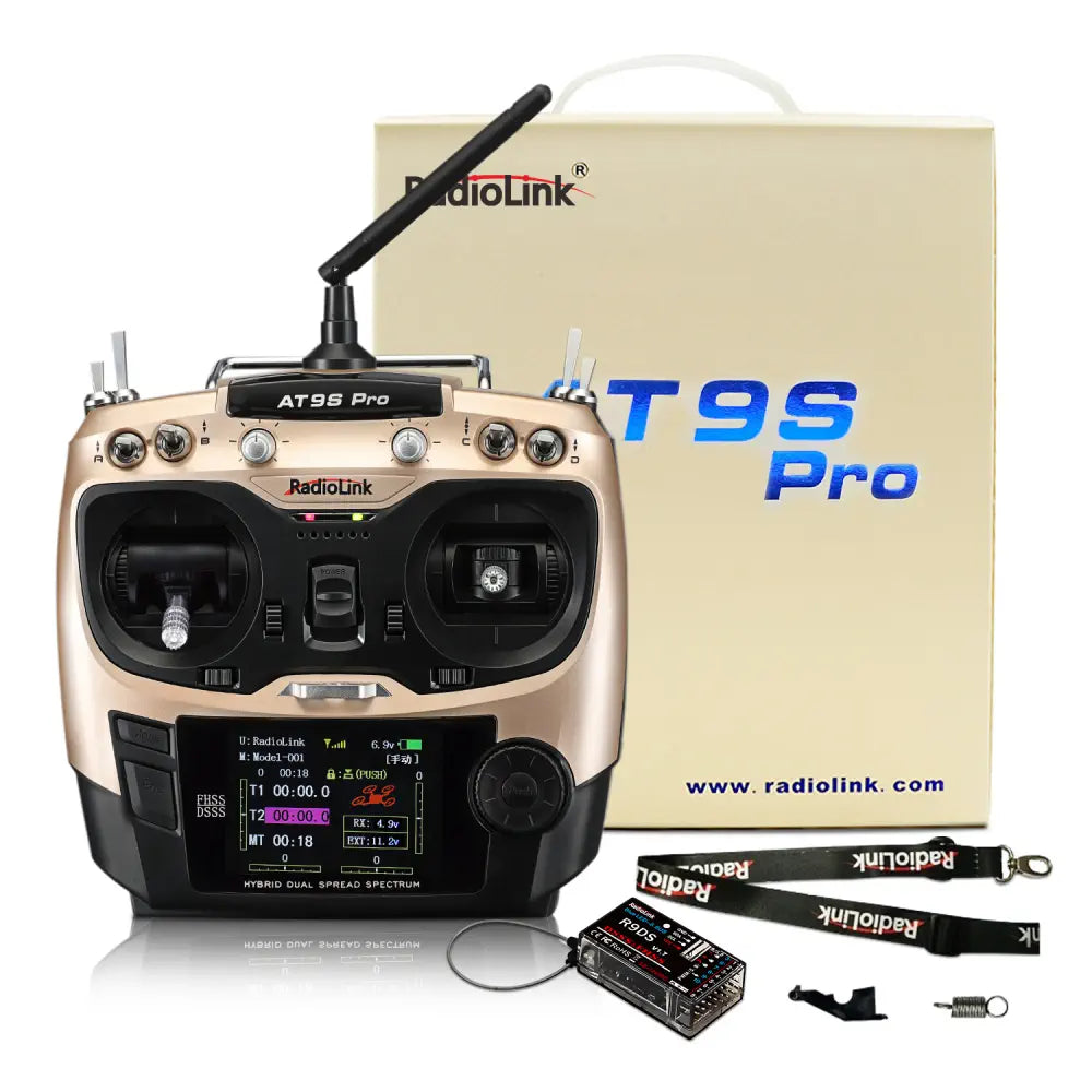 RadioLink AT9S PRO 2.4GHz 12CH 送信機（R9DS 10CH 受信機付属）