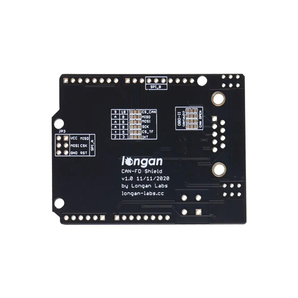 Arduino用 CAN FDシールド（9ピン Sub-D、SPI、 OBD-II/CAN端子選択可能）