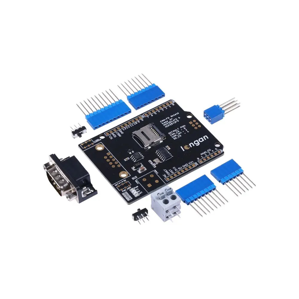Arduino用 CAN FDシールド（9ピン Sub-D、SPI、 OBD-II/CAN端子選択可能）
