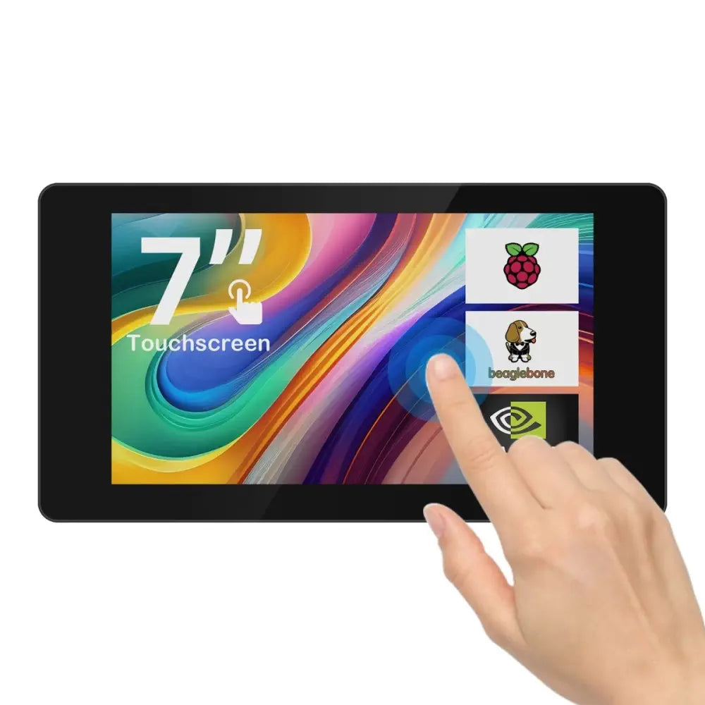 CrowVision 7 Inch タッチスクリーン HDMI 1024 x 600 IPS Raspberry Pi / LattePanda / Beaglebone / Jetson用 (米国プラグ)