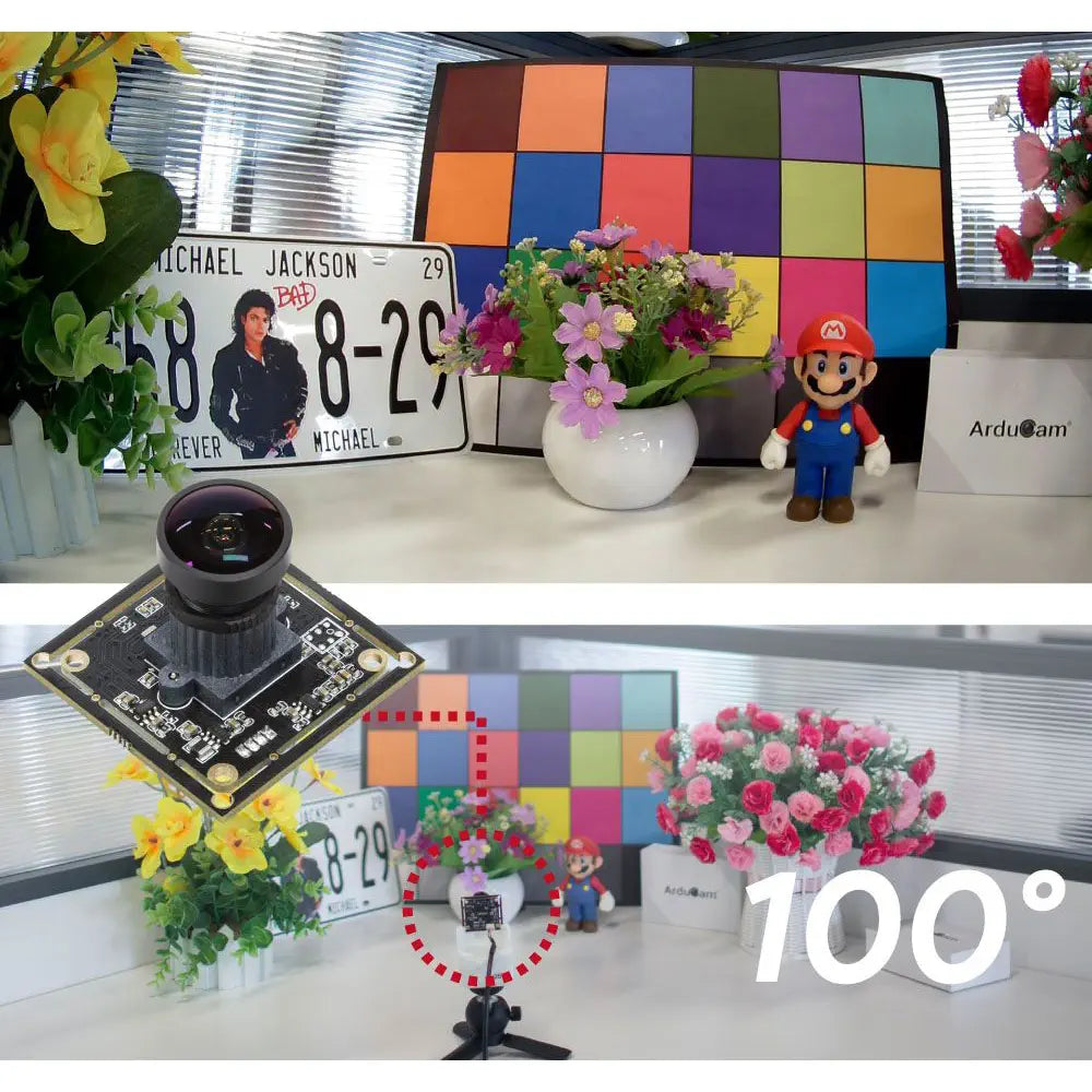 Arducam 1080P USB2 UVCミニカメラ（マイク付き、2MP 1/2.8 inch CMOS IMX291、100°）