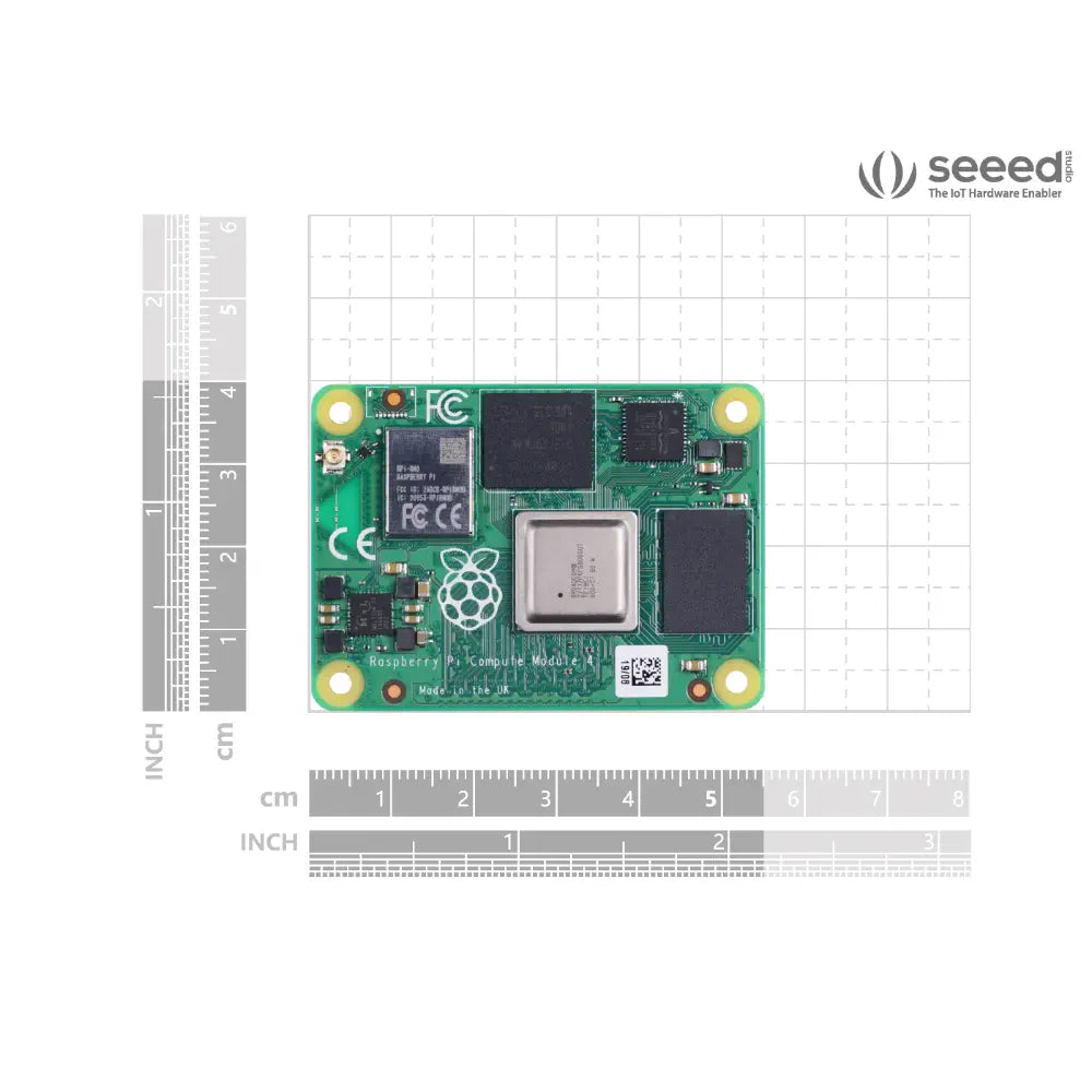 Raspberry Pi コンピュータモジュール 4 - 4GB RAM、32GB eMMC、WiFi、Bluetooth (CM4104032)