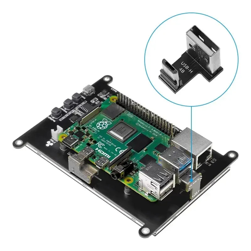 Raspberry Pi スクリーン用 USB～Micro-USB コネクタ (RPi 4B)