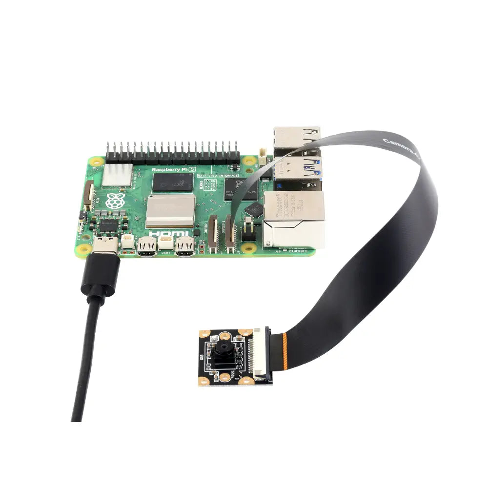 Raspberry Pi 5用 IMX219 8MPカメラモジュール（MIPI-CSIインタフェース、FOV 120°）