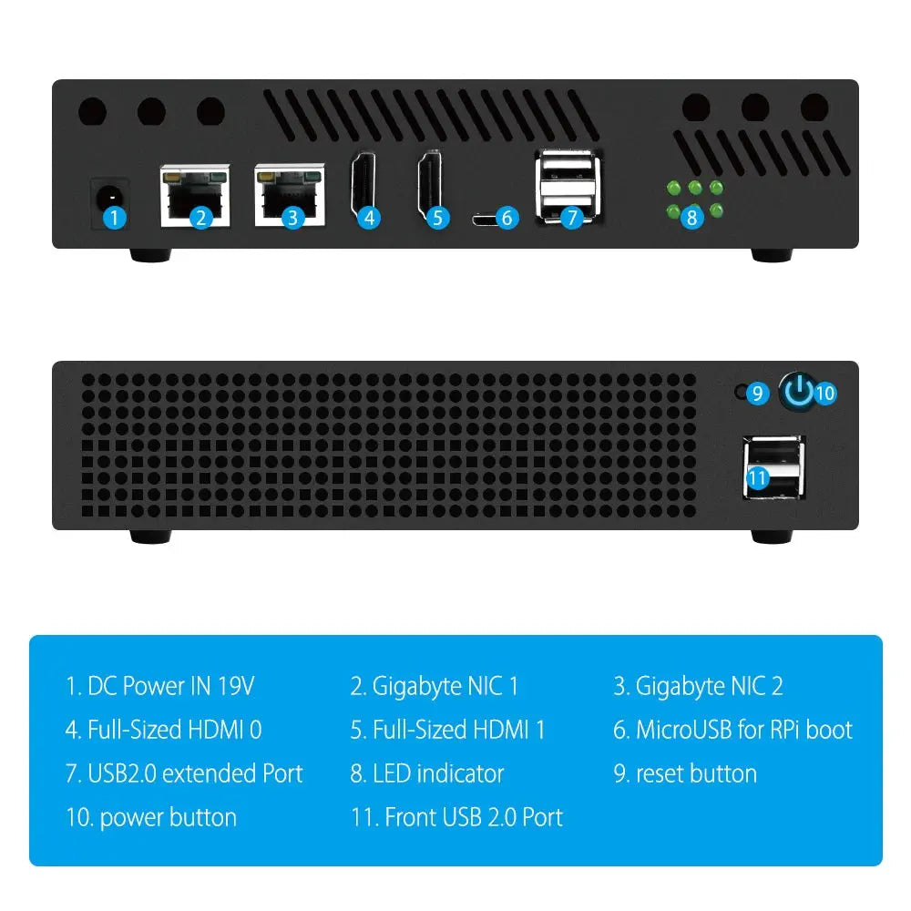 Deskpi Super6c Raspberry Pi CM4 Cluster Mini-ITX ボード用 ITX ケースキット