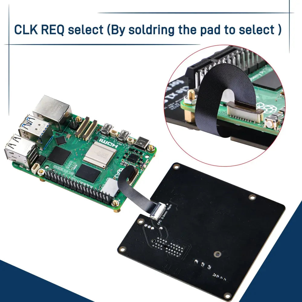 52Pi P02 PCIeスロット (Raspberry Pi 5 拡張アダプタボード用)