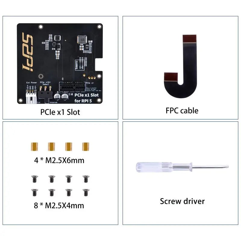 52Pi P02 PCIeスロット (Raspberry Pi 5 拡張アダプタボード用)