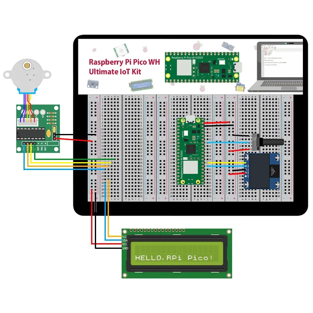 Raspberry Pi Pico W IoTスタータキット (OLEDディスプレイおよび各種センサ付属)