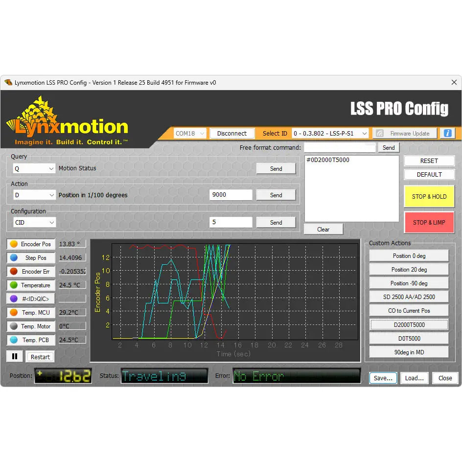 Lynxmotion LSS PRO 設定ソフトウェア または LSS-PRO-Config (ダウンロード版)