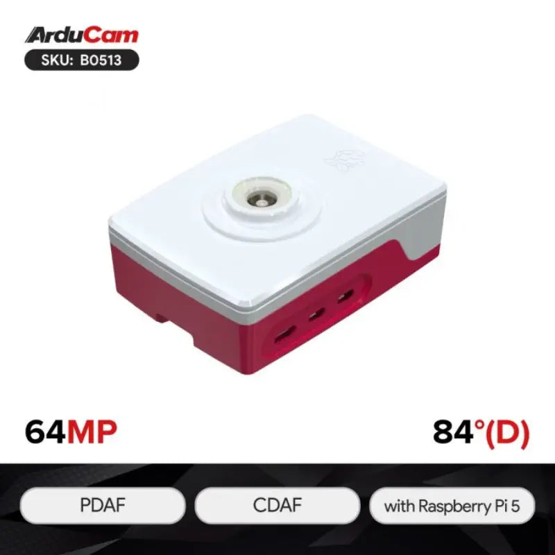 Arducam Pivistation 5 Hawkeye、64MP PDAF オールインワン Raspberry Pi 5 カメラキット