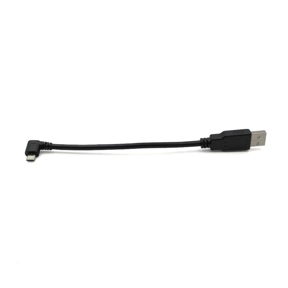 BlueRobotics Micro-USB ～ USB-A ケーブル (6 inch 左アングル)