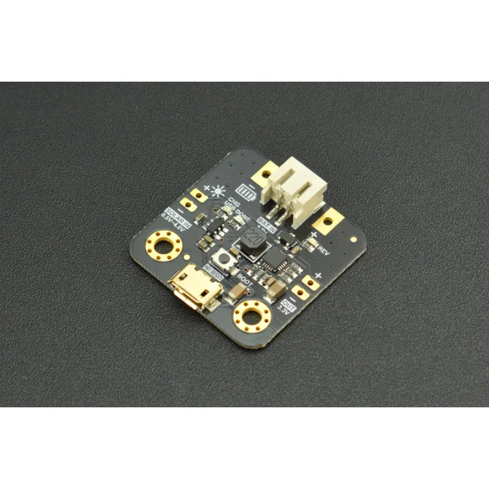 DFRobot マイクロソーラーパワーマネージャー/充電器（安定化出力付き）（ソーラーパネル入力：1〜3V、70mA）