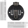 Sparkfun コイン型電池ホルダー - 20mm (PTH)