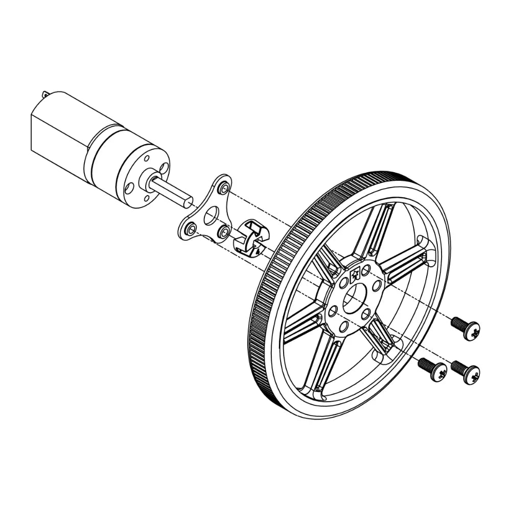 Pololu マルチハブホイール (3mm および 4mmシャフト用 インサート付属、80 x 10mm、白色、2個)